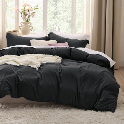 Bedsure King Size Duvet Cover Set: Prewashed, Soft and Cozy, 3 Pieces, 104x90 Inches with Zipper Closure