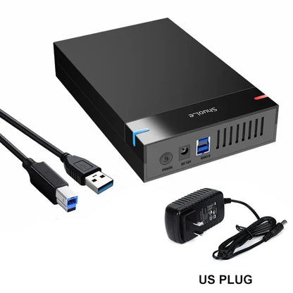 3.5 inch HDD Case USB 3.0 to SATA External Hard Drive Reader Support 10TB Hard Drive Enclosure High Speed Adapter for PC Lapop