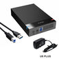 3.5 inch HDD Case USB 3.0 to SATA External Hard Drive Reader Support 10TB Hard Drive Enclosure High Speed Adapter for PC Lapop