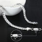 Fine 925 Sterling Silver Solid Chain Bracelet For Women Men Charm Party Gift Wedding party Fashion Jewelry