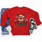 Women's Festive Christmas Reindeer & Plaid Graphic Sweatshirt Casual Loose Fit Long Sleeve Crew Neck Sweatshirts for Winter