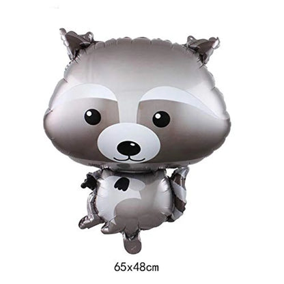 Woodland Animals Foil Balloon Set – Fox, Hedgehog, Raccoon, Deer & Bear Forest Theme Party Decor