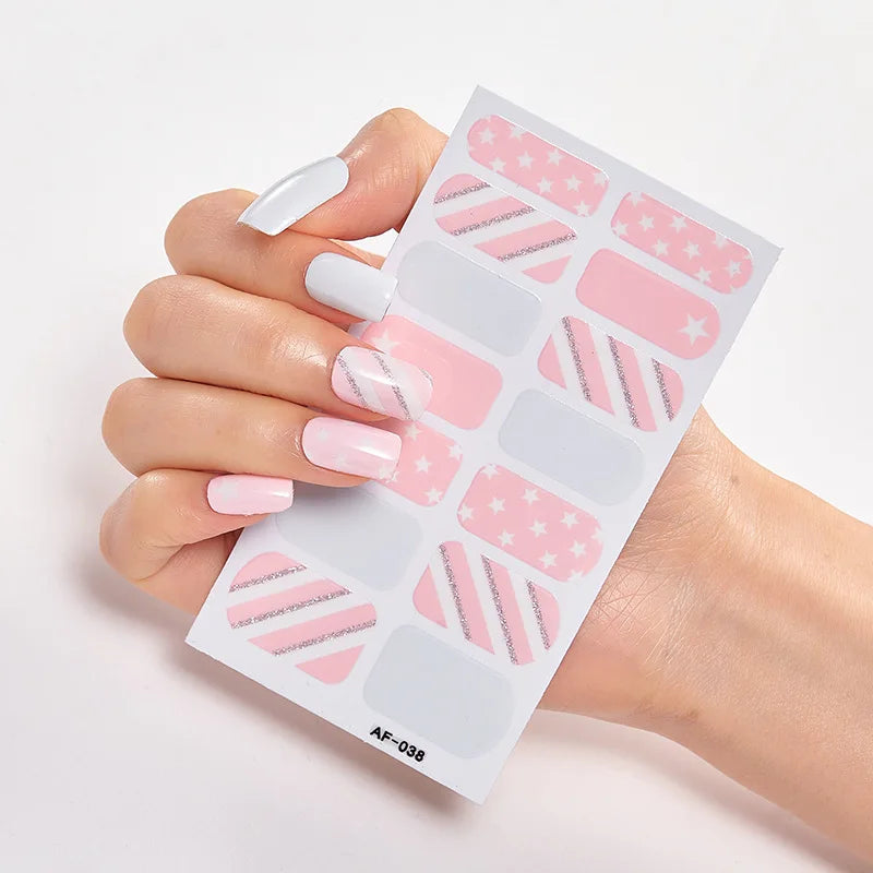 Full Cover Nail Stickers Nail Polish Nail Decoration Nails Sticker Designer Self Adhesive Nail Sticker Creative Nailart Sticker