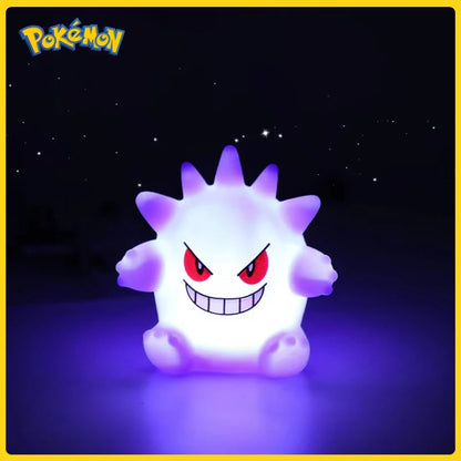 Pokemon Pikachu Night Light Glowing Anime Figures Toy Bedside Led Lamp Gengar Kawaii Children Christmas Gift Halloween Girl Boy