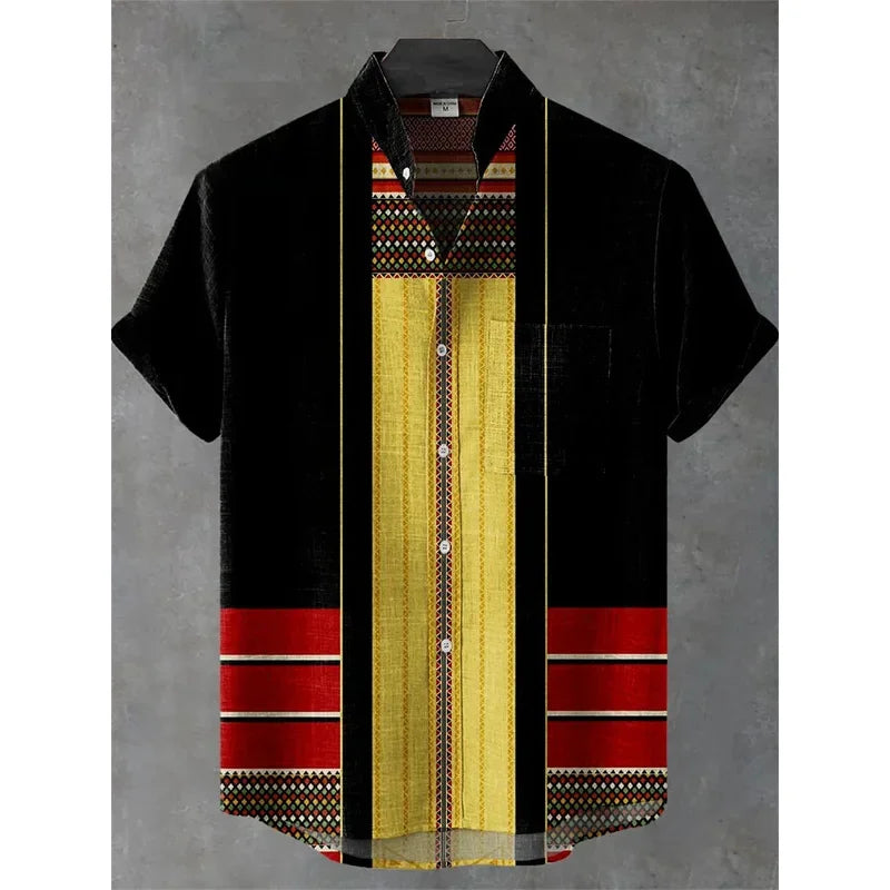 Men’s Retro Hawaiian Shirt – Breathable Short Sleeve Harajuku