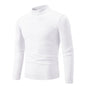Men's Half Neck Basic Solid Sweaters Round Neck Elastic Pullovers