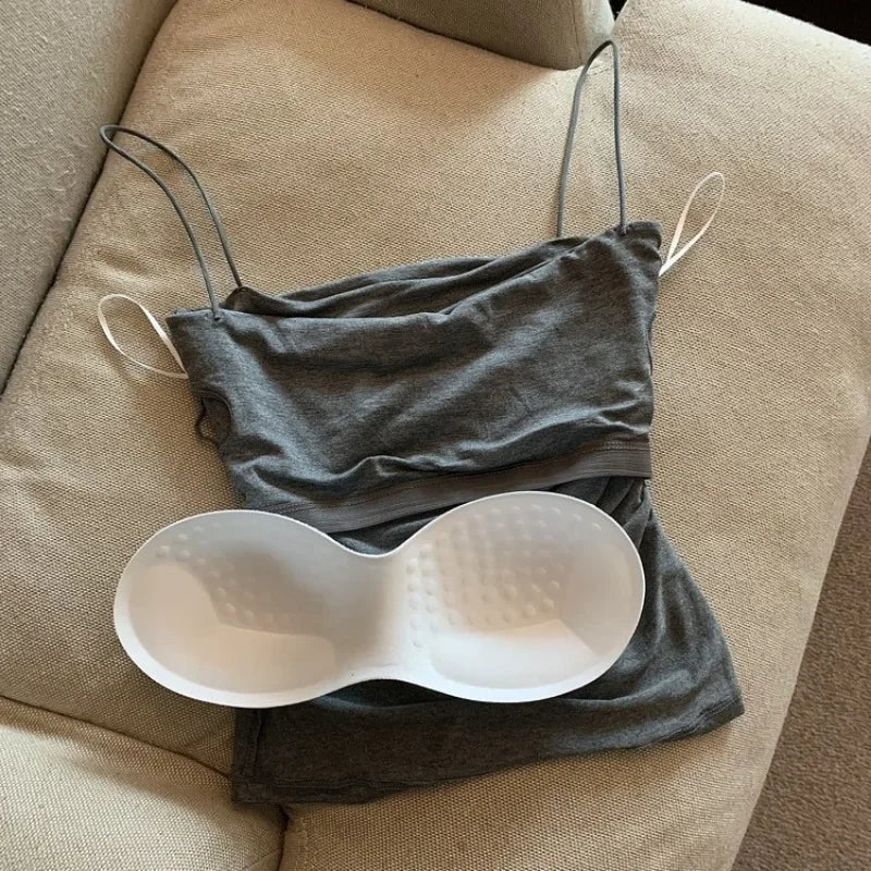 Womens Summer Camis Thin Strap Bra Tank Tops