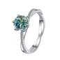 D Colour Moissanite S925 Sterling Silver 1CT Brilliant Diamond Ring Delicate Birthday Wedding Gift Women Band Fine Jewelry