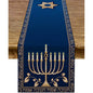 Hanukkah Menorah Table Runner – Star of David Holiday Home Décor