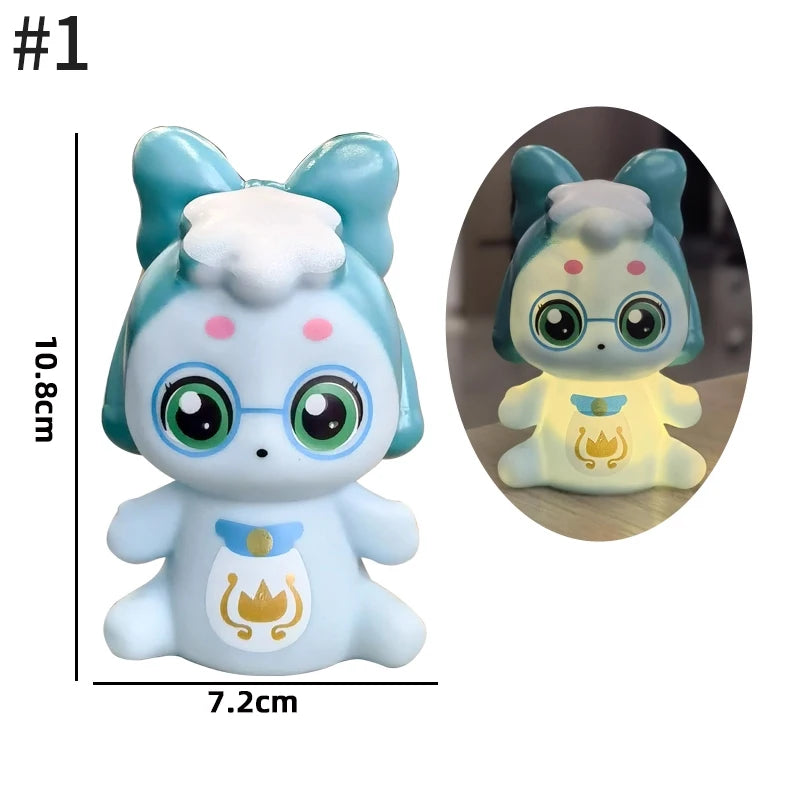 Cute Mini Panda Night Light LED Sleeping Animals Lamp Capybara Rabbit Lamp for Home Desktop Orname nParty Favors Gift
