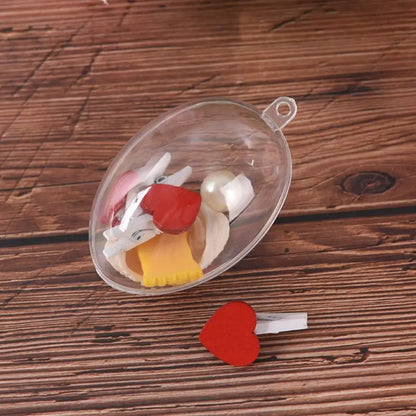 5PCS Home Decoration Egg Shape Easter Eggs Hanging Decor Favors Fillable Plastic Clear Ball Party Supplies Hollow Candy Box