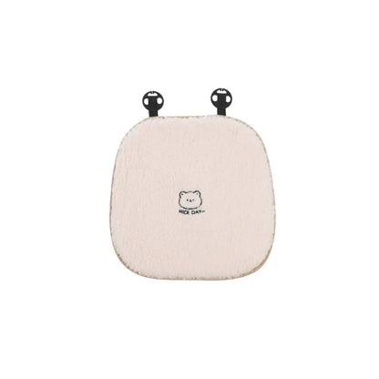 Furry Anti Slip Car Warm Seat Cushion Cartoon Soft Winter Seat Cushion Universal Plush Bear Car Cushion Interior Accessories