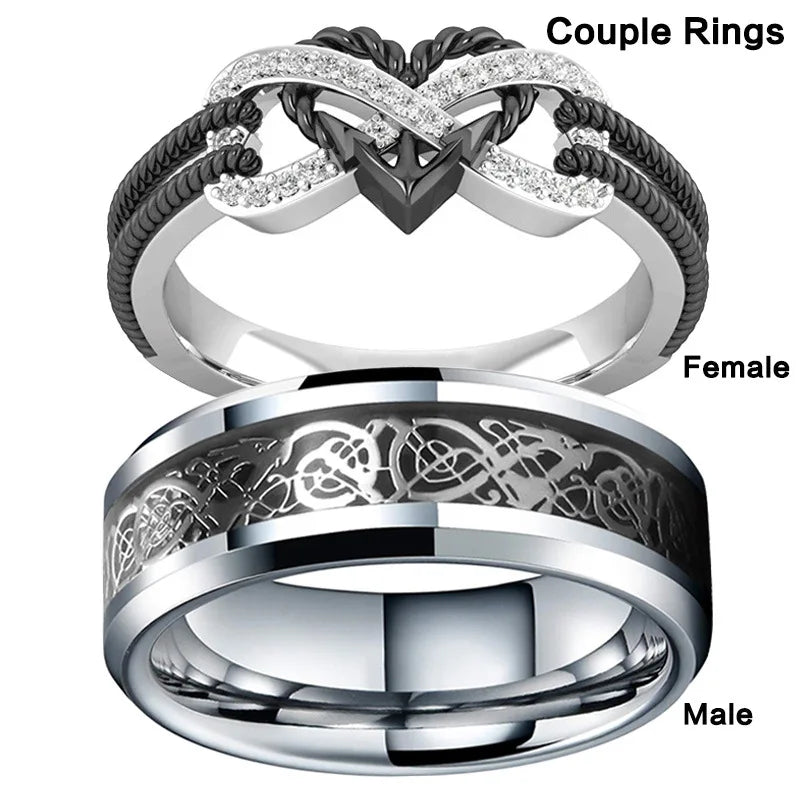 Classic Stainless Steel Couples Ring – Unisex Matching Band