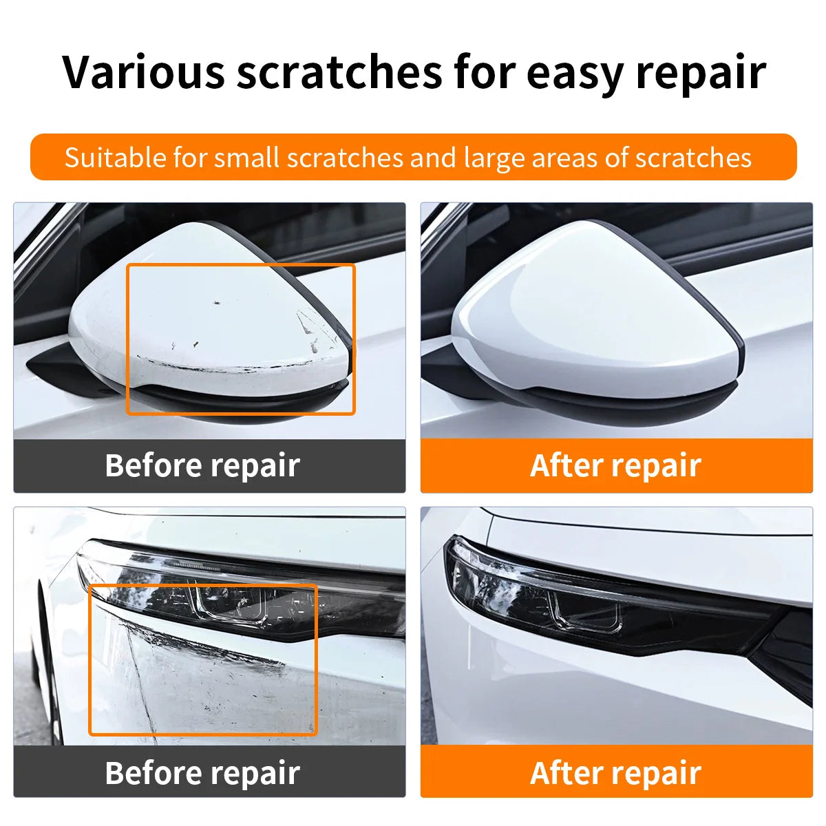 300ML Car Scratch Paint Pen Deep Scratch Repair Removal White Black Red Silver Blue Grey Car Paint Pen Car Scratch Repair Spray