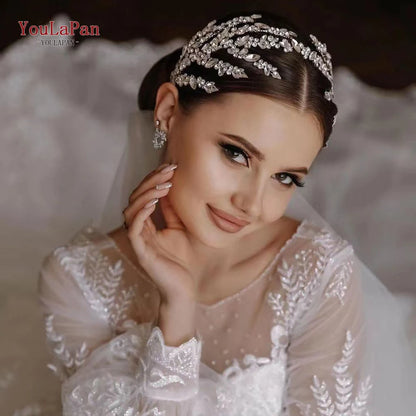 Luxury Bridal Rhinestone Headband: Elegant Wedding Tiara and Pageant Hairpiece