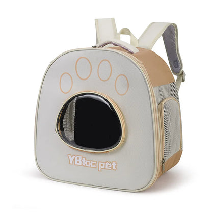 Cat backpack, outing schoolbag, double-shoulder pet bag, cat for travel, dog and cat supplies, transparent large-capacity portab