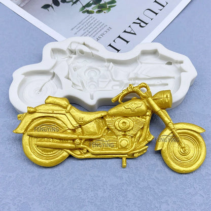 Motorcycle Shape Silicone Mold Fondant Cake Decorating Tools Cupcake Chocolate Mold