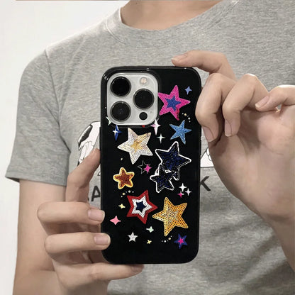 Colorful Stars Phone Case  For Iphone 16 Pro Max TPU Case Minimalism Cute Personality For IPhone 14 13 12 15 Pro Covers