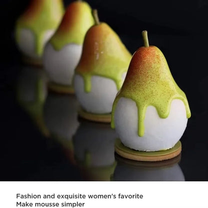 Fruit Series Mango Pear Baking Mousse Cake Silicone Mold Dessert Baking Non stick Durable Easy to Clean French Cake Decoration