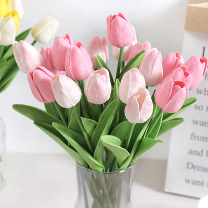 5/10Pcs Artificial Tulip Flowers Bouquets Indoor Home Room Decor Garden Wedding Decoration Party Table Vase Ornament Fake Flower