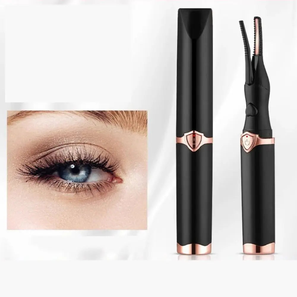 Electric Heated Eyelash Curler – Wide‑Angle Bezel‑Free Lash Lift Tool with Quick Heating