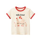 Short Sleeve Children Girl T-shirts Printed 2-8 Years Cotton Toddler Girl Tops Kids Baby Girl Tees Clothes