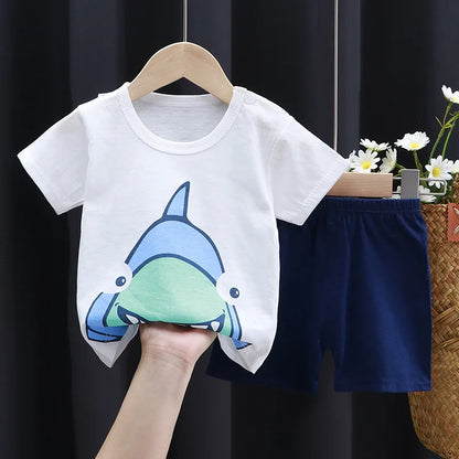 Child Clothing Sets Boys  Short Sleeve Tops Shorts