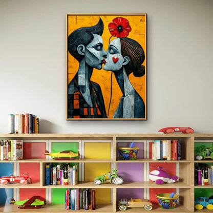 Abstract Couple Portrait 5D Diamond Painting – DIY Rhinestone Diamond Embroidery Art for Home Décor & Gifting