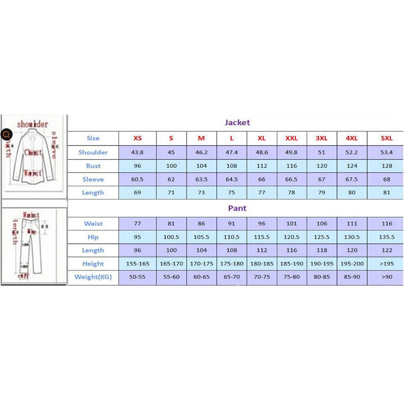 Men's Lapel Suits Tuxedo Slim Fit 2 Pieces (Jacket Pants)