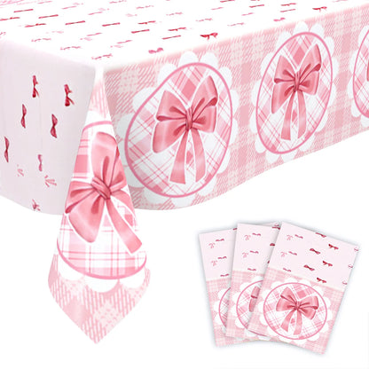 Pink Bow Birthday Theme Party Set Disposable