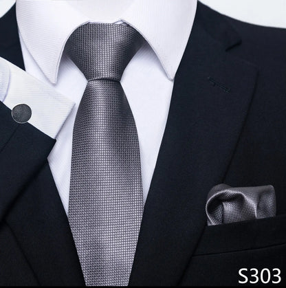 Silk Tie Pocket Squares Necktie Suit Accessories