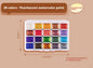 12/20/24/60 Color Solid Watercolor Paint Set -Metallic Glitter Pearlescent Pigments