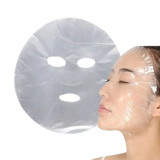 100pcs Plastic Film Full Face Mask Wraps