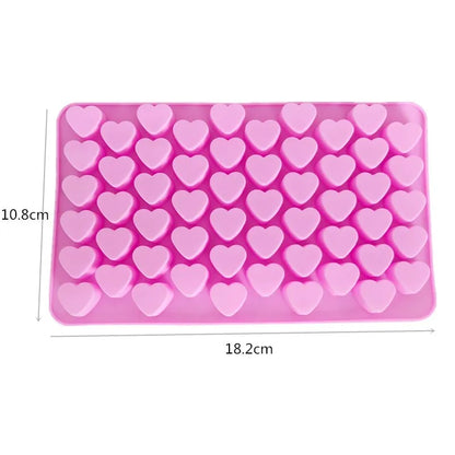 55 Small Heart Shaped Silicone Cake Mold Heart Chocolate Pastry Molds DIY Baking Decoration Kitchen Ice Cube Crystal Epoxy Mould