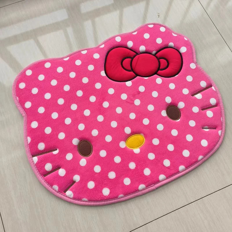 50*60cm Hello Kitty Bath Mat Anti Slip Bathroom Rug Cartoon Anime Bedroom Plush Rug Living Room Cute Floor Mat Doormat Decoration