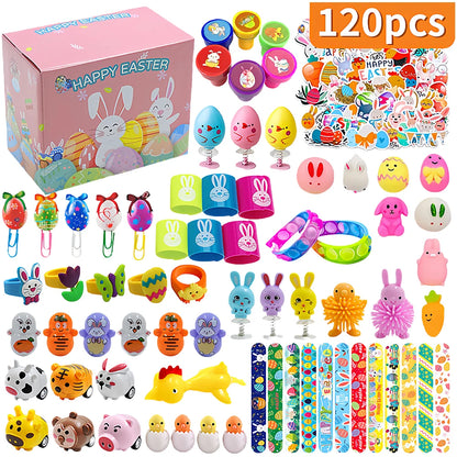 122-12PCS Easter Basket Stuffers with Stress Relief Toys Surprise Easter Eggs for Easter Egg Hunt Easter Party Favors Easter Egg