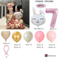 Easter Bunny Balloon with a Number for Kds Celebration