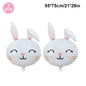 Easter Bunny Foil Balloon Cute Rabbit Chicken Egg Cartoon Carrot Foil Balloon Kids Happy Easter Gift Girl Baby Shower Decoration