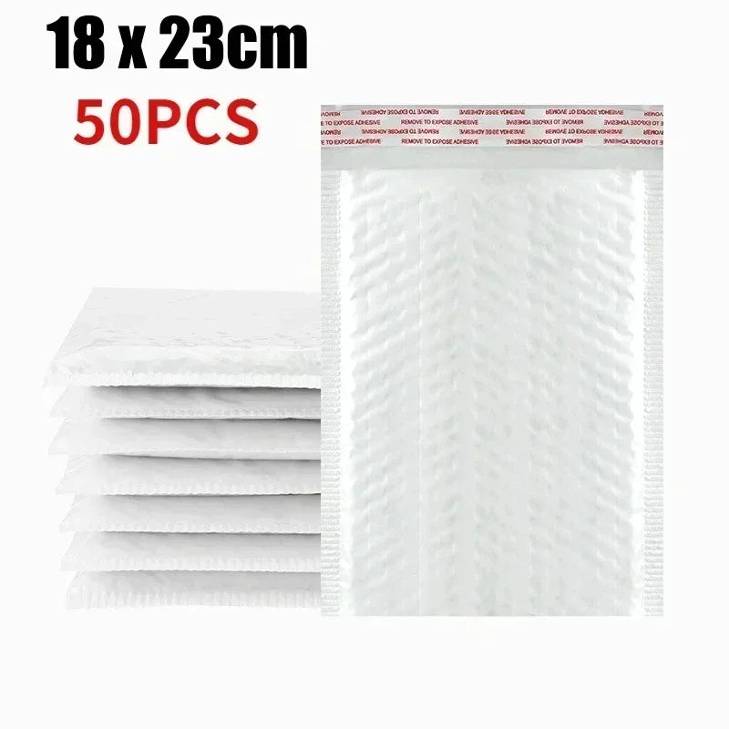 50-10Pack Bubble Envelopes Bag Pearlescent Film Waterproof Bubble Bag Packaging Express Self-Seal Goods Business Mailing Package