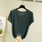Summer women Modal V-Neck Tshirt Thin Bottoming T-shirts Plus size Loose tee tops Streetwear Basic Top