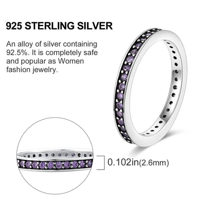 925 Sterling Silver Ring – Colorful Cubic Zirconia Women’s Wedding & Engagement Jewelry