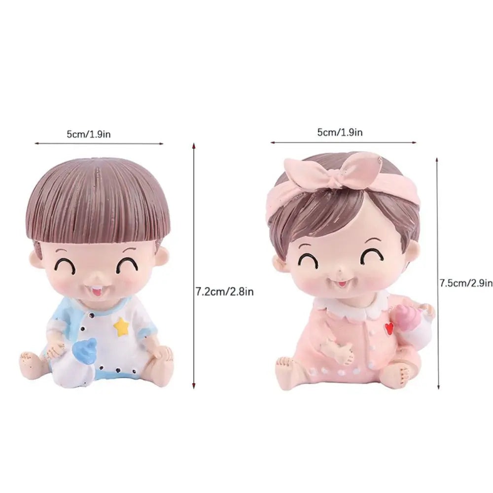 New Cartoon Cake Decoration Cute Creative Birthday Cake Decoration Car Decor Ornament Full Moon Bottle Baby Model Decoration