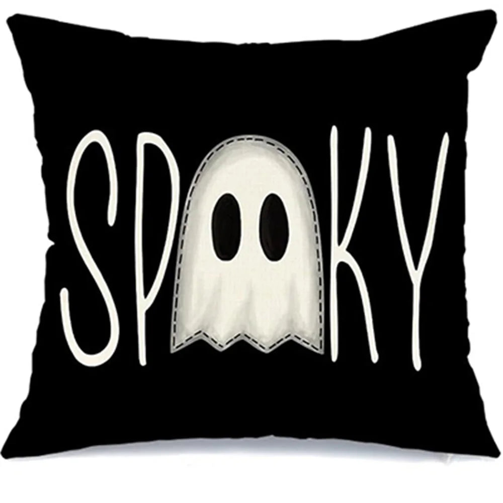 Spooky Halloween Pillowcases: Ghosts, Spider, and Boo! Designs Sofa cushion cover