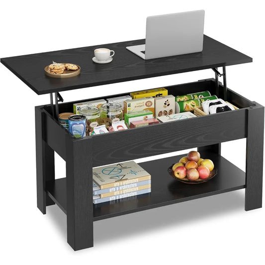Coffee Table, 39" Lift Top Coffee Table with Hidden Compartment, Storage Shelf and Lifting Top for Home Living Room