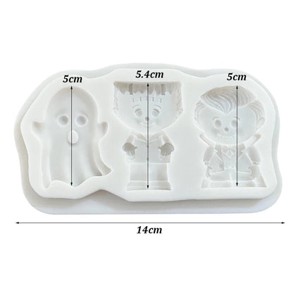 Halloween Frankenstein Spirits Silicone Sugarcraft Mold Resin Tools Cupcake Baking Mould Fondant Cake Decorating Tools