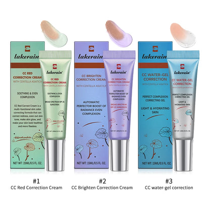 3pcs CC Cream Color Changing Liquid Foundation Centella Korean High Coverage Foundation Foundation Cream for Face Base Makeup