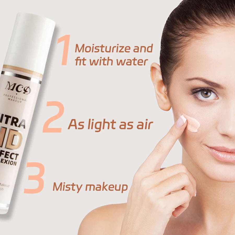 9 Shade Full Coverage Concealer Liquid Foundation makeup high coverage Base