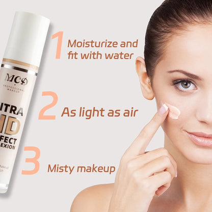 9 Shade Full Coverage Concealer Liquid Foundation makeup high coverage Base
