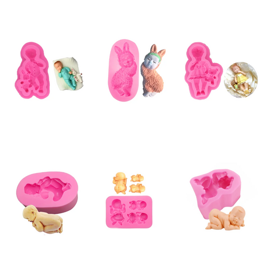 3D Sleep Baby Shape Cooking Tools Silicone Mold For Baking Kitchenware Chocolate Candy Jelly Fondant Cake Decorating