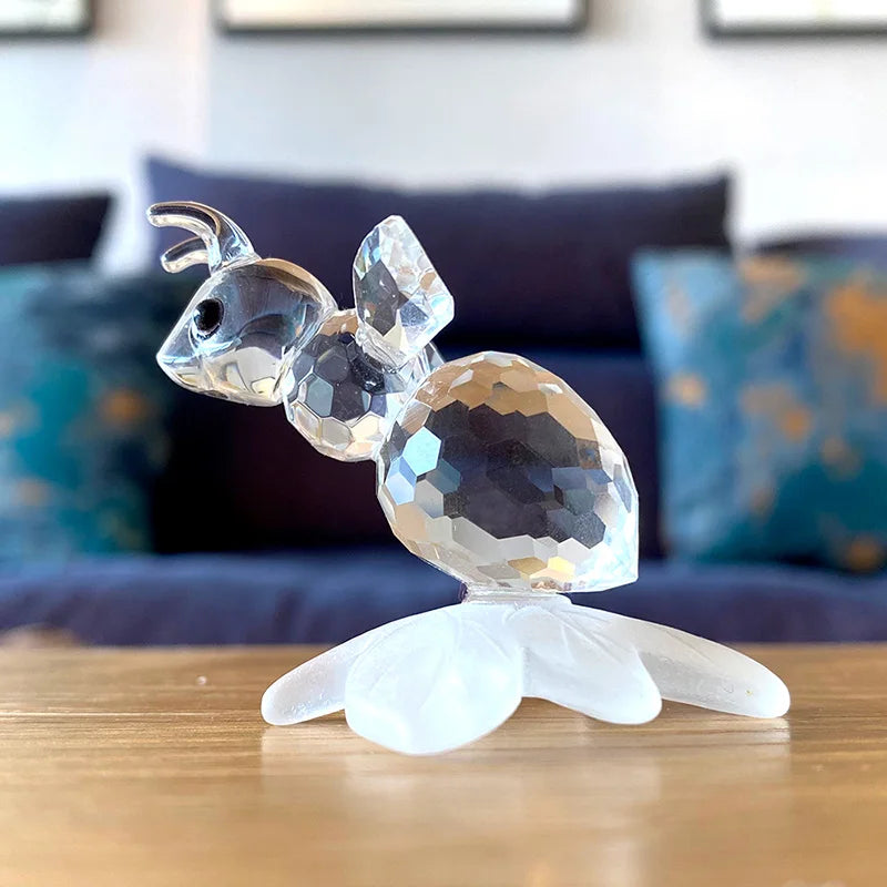 30 Styles Clear Crystal Cute Animal Figurines Glass Sculpture Paperweight Home Decors Table Ornament Xmas Kids Lady Favor Gift